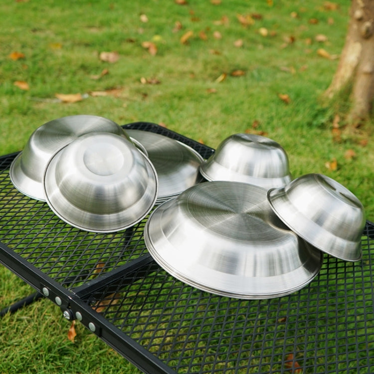Skanto | 16 PCS / Set Skanto Outdoor Stainless Steel Cutlery Portable Camping Dinner Bowl Plate Set