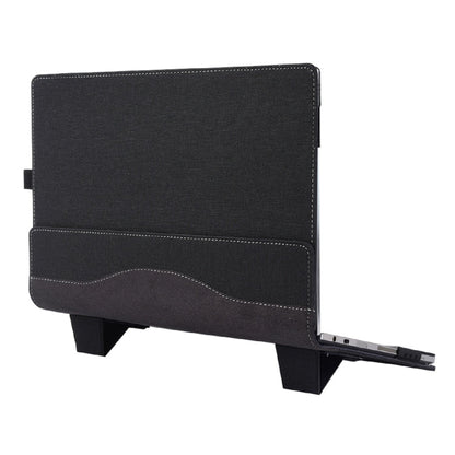BowLift | For Samsung Galaxy Book 4 360 15.6 Inch Leather Laptop Anti-Fall Protective Case with Stand (Black)