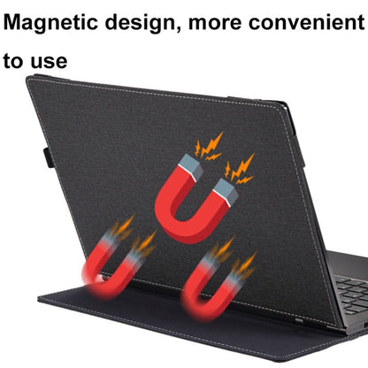 BowLift | For Samsung Galaxy Book 4 360 15.6 Inch Leather Laptop Anti-Fall Protective Case with Stand (Black)