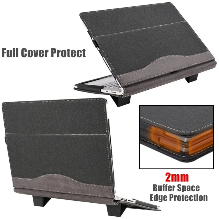 Leather Case with Stand for Samsung Galaxy Book Pro 360 15.6-inch Laptop (Wine Red)