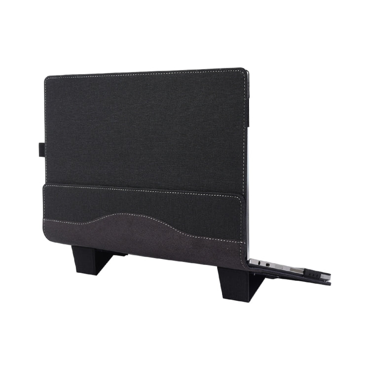 Brehn | For Samsung Galaxy Book 3 360 13.3 inch Leather Laptop Drop-proof Protective Case with Stand (Black)
