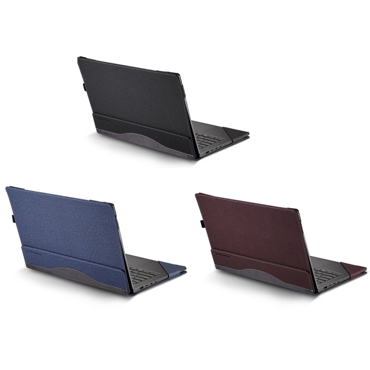 Brehn | For Samsung Galaxy Book 3 360 13.3 inch Leather Laptop Drop-proof Protective Case with Stand (Black)