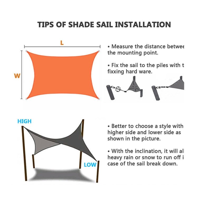 BowLift | Outdoor Garden Sun Sail Waterproof Anti-UV Awning, Size: 2.5m x 2.5m (Grey)