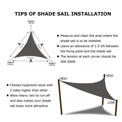 Skanto | Triangular Outdoor Garden Sun Sail Waterproof UV Resistant, Size: 3m x 4m x 5m (Beige)