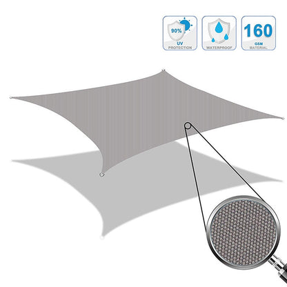Skanto | Triangular Outdoor Garden Sun Sail Waterproof UV Resistant, Size: 3m x 4m x 5m (Beige)