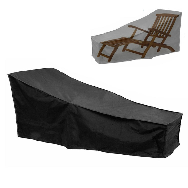 Skanto | Outdoor Beach Chair Dustproof and Waterproof Protective Cover for Rocking Chair, Size: 210x75x80cm (Black+ Silver)