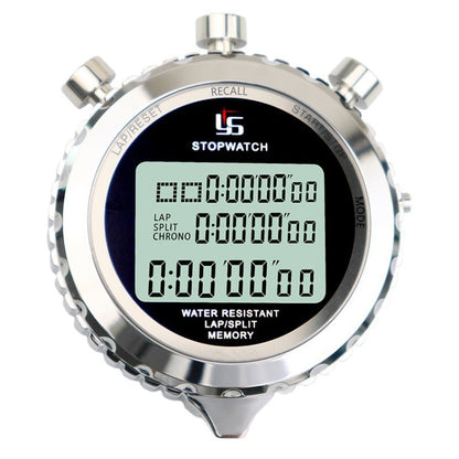 Stopwatch Digital Stainless Steel 3-Line Display | Karnz