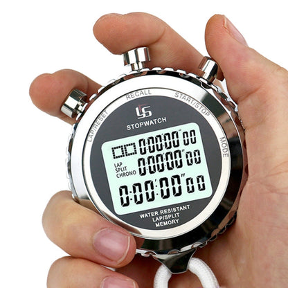 Stopwatch Digital Stainless Steel 3-Line Display | Karnz