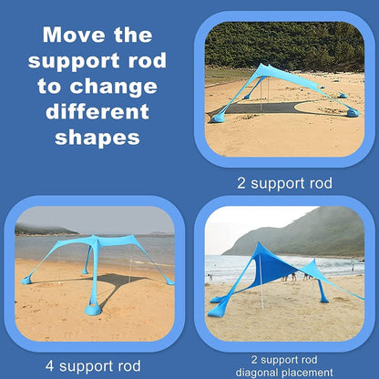 Sandsberg | Outdoor Beach Lycra Tent Sunshade Camping Tent, Size: 300x300x200cm (Sea Blue)