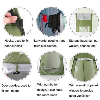 Sandsberg | Outdoor Camping Toilet Changing Tent Automatic Shower Tent, Style: Double Person (Oil Green)