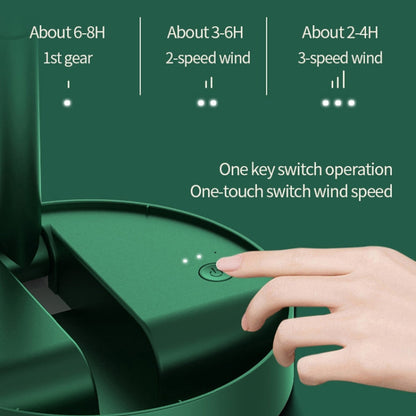 Skanto Portable Folding Fan Retractable Floor Fan, Style: Rechargeable (Green) | Skanto