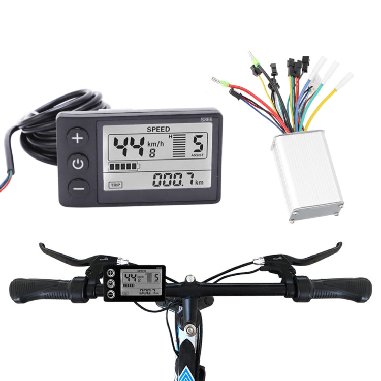 S866 A Type Universal Dashboard Set for Electric Bicycles, Specification: 36V / 48V