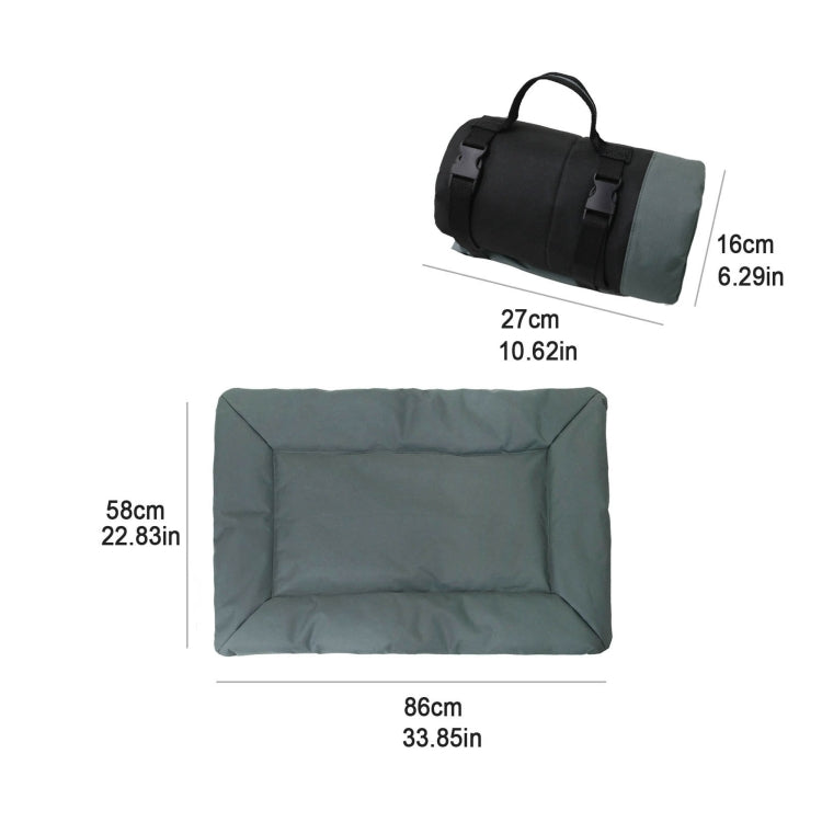 Sandsberg | Outdoor Camping Foldable Pet Sleeping Mat 600D Oxford Fabric Waterproof Dog Mat (Grey)