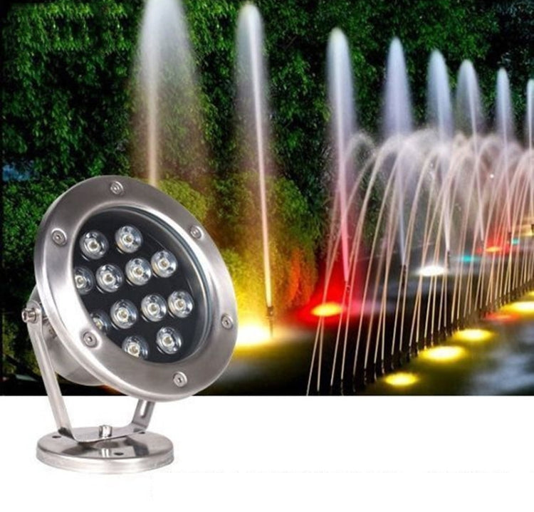 Karnz | LED Underwater Light Pool Fish Pond Fountain Waterproof Landscape Light 18W (Warm White)