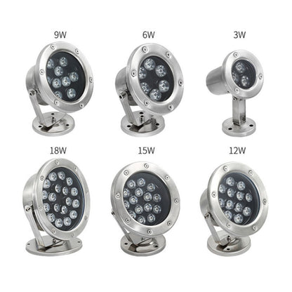 BowLift | LED Underwater Light Pool Fish Pond Fountain Waterproof Landscape Light 18W (White)