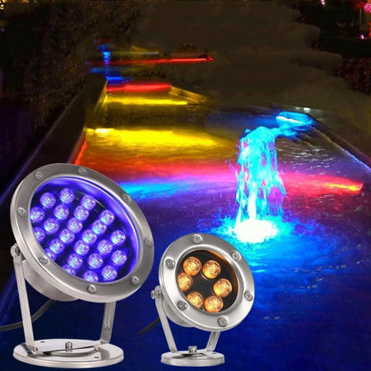 Brehn | LED Underwater Light Pool Fish Pond Fountain Waterproof Landscape Light 24W (Warm White)