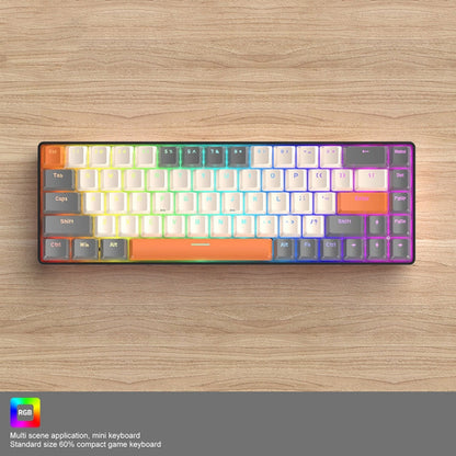 Sandsberg | ZIYOU LANG T8 68 Keys RGB Gaming Mechanical Keyboard, Cable length: 1.5m, Style: Micro Light Version Green Shaft