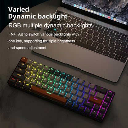 Sandsberg | ZIYOU LANG T8 68 Keys RGB Gaming Mechanical Keyboard, Cable length: 1.5m, Style: Micro Light Version Green Shaft