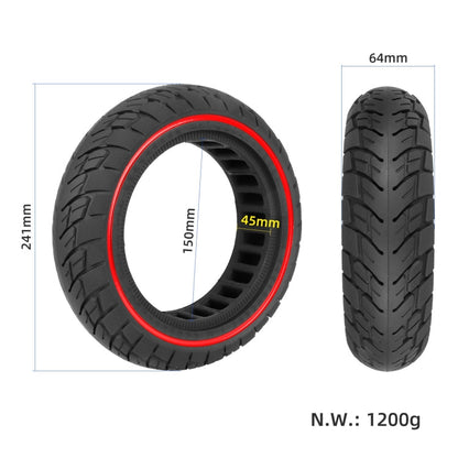 Skanto | For Ninebot Max G30 10 X 2.5 Inch (60/70-6.5) Scooter Solid Rubber Tire Red Line