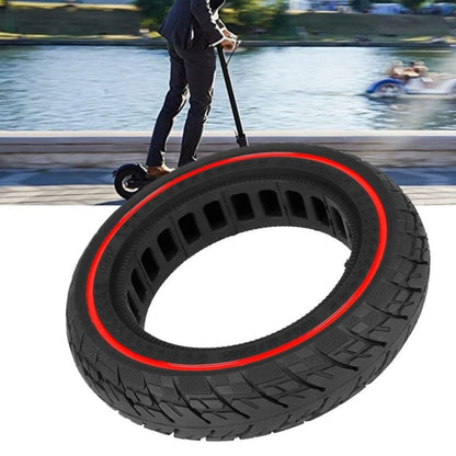 Skanto | For Ninebot Max G30 10 X 2.5 Inch (60/70-6.5) Scooter Solid Rubber Tire Red Line