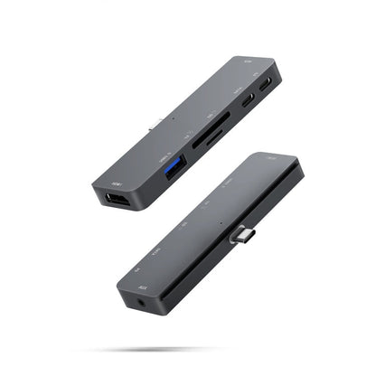 BowLift | For iPad Pro 7-in-1 HDMI 4K + 3.5 mm Audio + SD/TF + 1 USB 3.0 + USB-C/Type-C + PD USB-C Docking Station