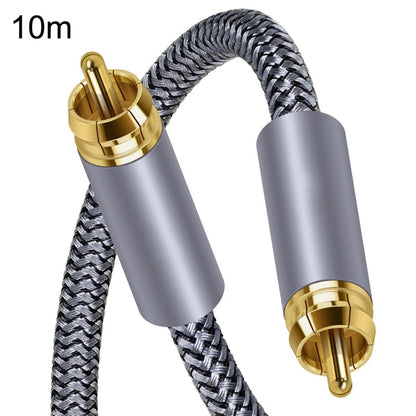 Skanto | 10m Pure Copper RCA Coaxial HIFI Digital Audio Cable SPDIF Subwoofer Speaker Cable (Silver Gray)