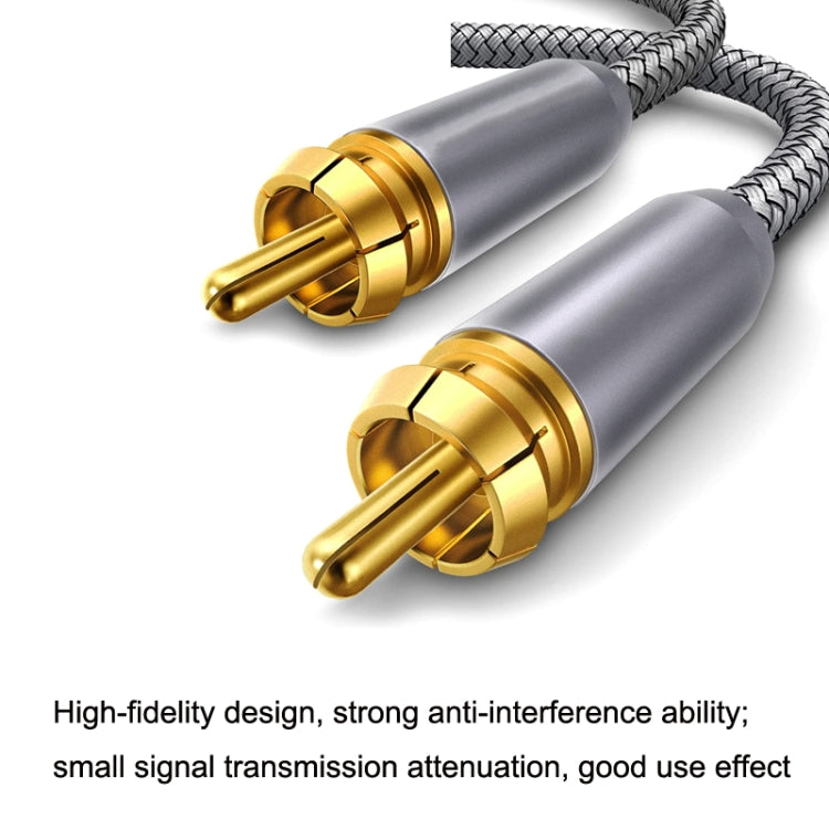 Skanto | 10m Pure Copper RCA Coaxial HIFI Digital Audio Cable SPDIF Subwoofer Speaker Cable (Silver Gray)