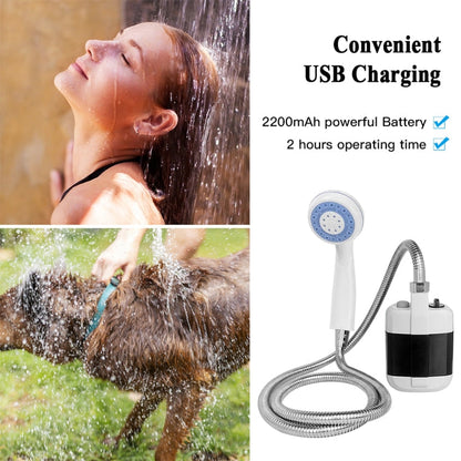 Brehn | KE-801 Outdoor Electric Shower Camping Rechargeable Portable Shower Head