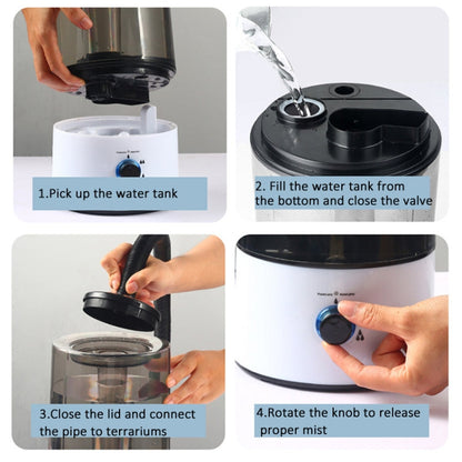 Sandsberg | 4L Reptile Humidifier Fogger Cool Mist Mister with Hose for Turtle Habitat EU Plug