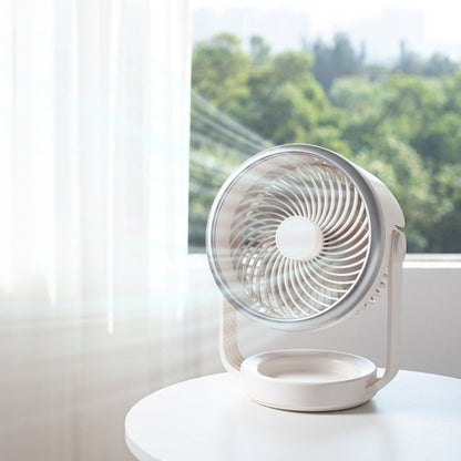 Air circulation fan USB-charging quiet desk fan (White) | Karnz
