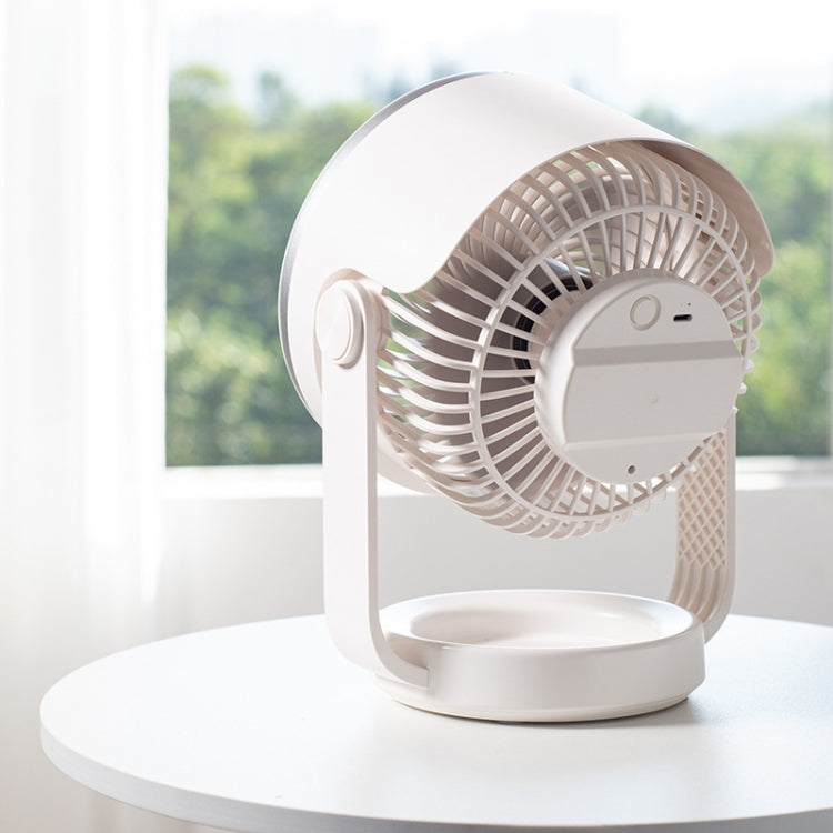 Air circulation fan USB-charging quiet desk fan (White) | Karnz