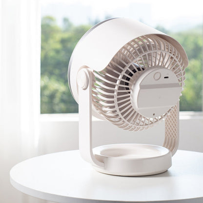 Air circulation fan USB-charging quiet desk fan (White) | Karnz