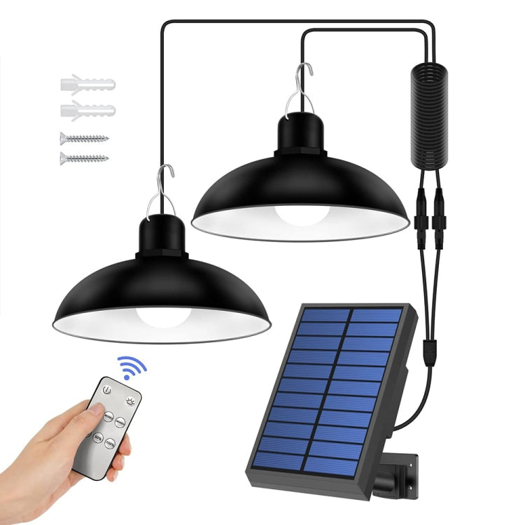 Skanto | IP65 Waterproof Outdoor Solar LED Bulb Chandelier Indoor Light, Specification: Single White Light with Remote Control