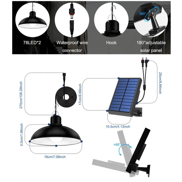 Skanto | IP65 Waterproof Outdoor Solar LED Bulb Chandelier Indoor Light, Specification: Single White Light with Remote Control