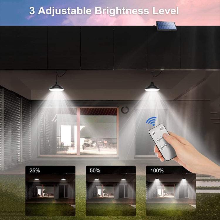 Skanto | IP65 Waterproof Outdoor Solar LED Bulb Chandelier Indoor Light, Specification: Single White Light with Remote Control