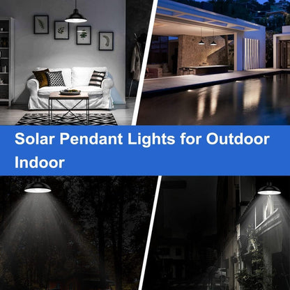 Skanto | IP65 Waterproof Outdoor Solar LED Bulb Chandelier Indoor Light, Specification: Single White Light with Remote Control