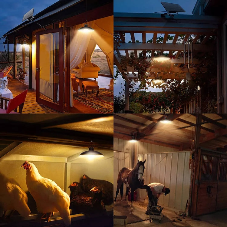 Skanto | IP65 Waterproof Outdoor Solar LED Bulb Chandelier Indoor Light, Specification: Single White Light with Remote Control