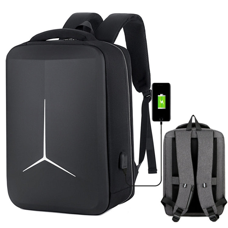 Skanto | 15-Inch Multifunctional Waterproof Business Sport Laptop Backpack with USB Port (Black)