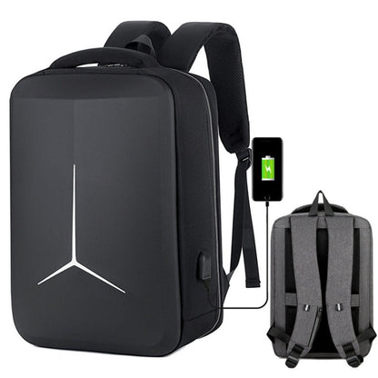 Skanto | 15-Inch Multifunctional Waterproof Business Sport Laptop Backpack with USB Port (Black)