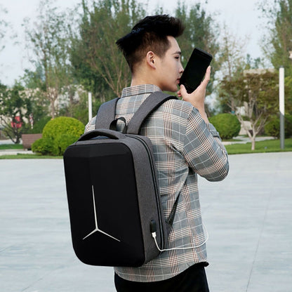 Skanto | 15-Inch Multifunctional Waterproof Business Sport Laptop Backpack with USB Port (Black)