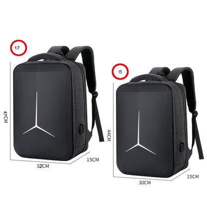 Skanto | 15-Inch Multifunctional Waterproof Business Sport Laptop Backpack with USB Port (Black)