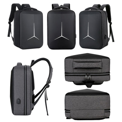 Skanto | 15-Inch Multifunctional Waterproof Business Sport Laptop Backpack with USB Port (Black)