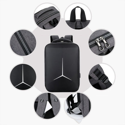 Skanto | 15-Inch Multifunctional Waterproof Business Sport Laptop Backpack with USB Port (Black)