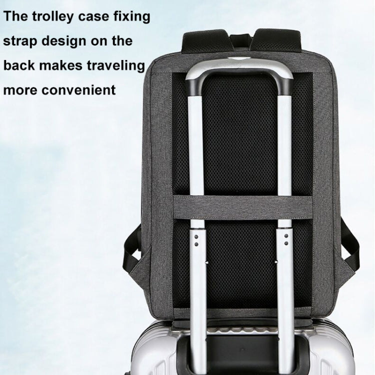 Skanto | 15-Inch Multifunctional Waterproof Business Sport Laptop Backpack with USB Port (Black)