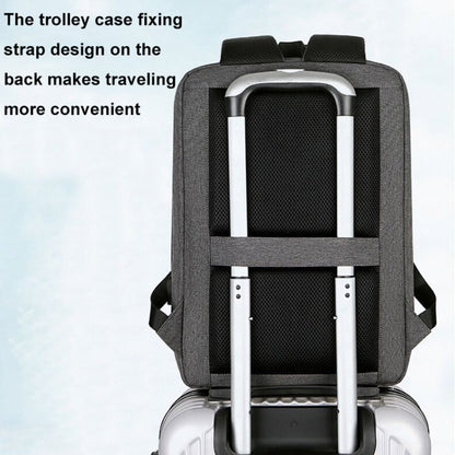 Skanto | 15-Inch Multifunctional Waterproof Business Sport Laptop Backpack with USB Port (Black)
