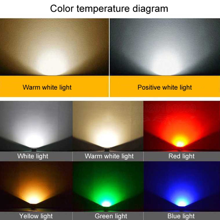 LED Floodlight COB Outdoor Waterproof Spotlight Billboard Lights Garden Lamp, Color: 20W 7 Colors