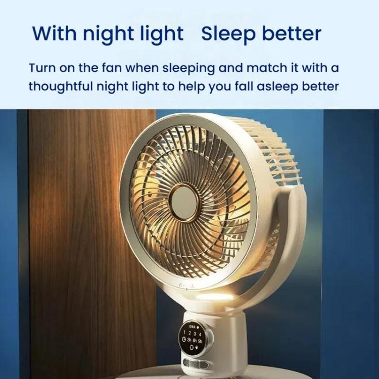 Air Circulation Fan Turbo Light Convection Standing Fan Remote Control Timer Floor Fan, Style: Rechargeable | Bowlift