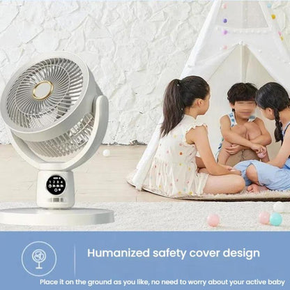 Air Circulation Fan Turbo Light Convection Standing Fan Remote Control Timer Floor Fan, Style: Rechargeable | Bowlift