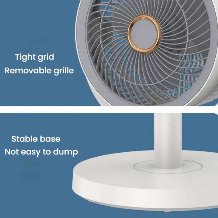 Air Circulation Fan Turbo Light Convection Standing Fan Remote Control Timer Floor Fan, Style: Rechargeable | Bowlift