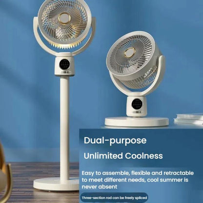Air Circulation Fan Turbo Light Convection Standing Fan Remote Control Timer Floor Fan, Style: Rechargeable | Bowlift